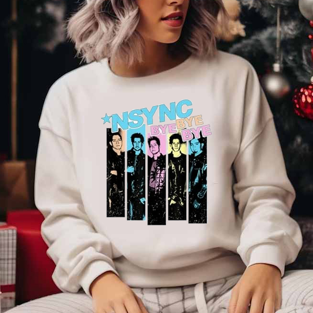 NSYNC Neon Bye Bye Bye 90s Boy Band Pop Music Retro Sweatshirt
